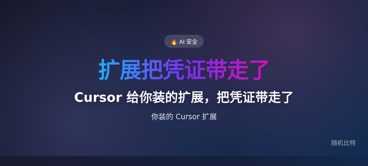 Cursor 给你装的扩展，把凭证带走了