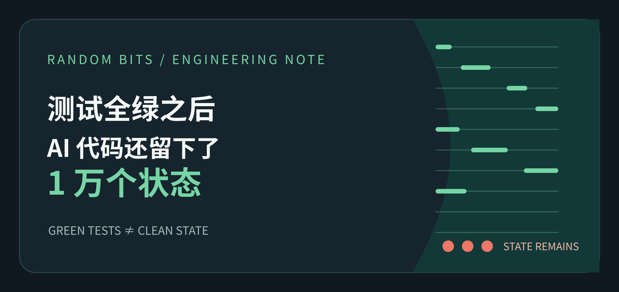 测试全绿之后,AI 代码还留下了 1 万个状态