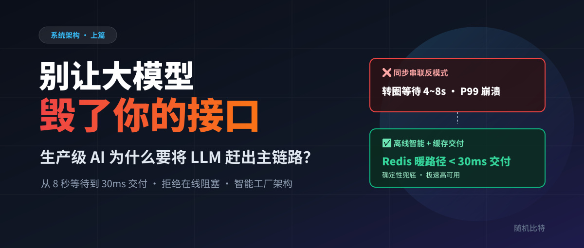别让大模型毁了你的接口：生产级 AI 为什么要将 LLM 赶出主链路？