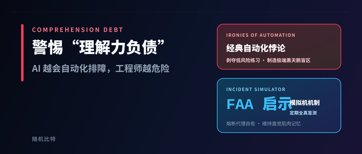 AI 越会自动化排障,工程师越危险:警惕“理解力负债”掏空系统直觉