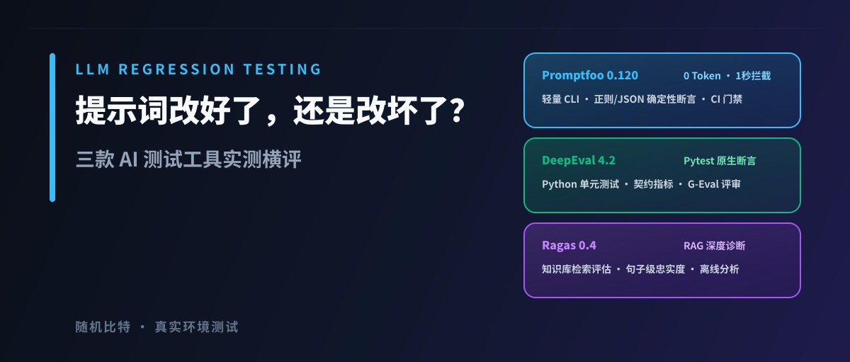 提示词改好了,还是改坏了?三款 AI 测试工具横评