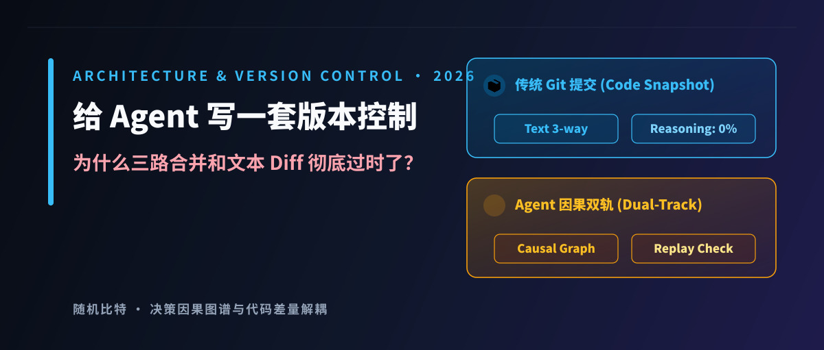 给 Agent 写一套版本控制:为什么三路合并和文本 Diff 彻底过时了?