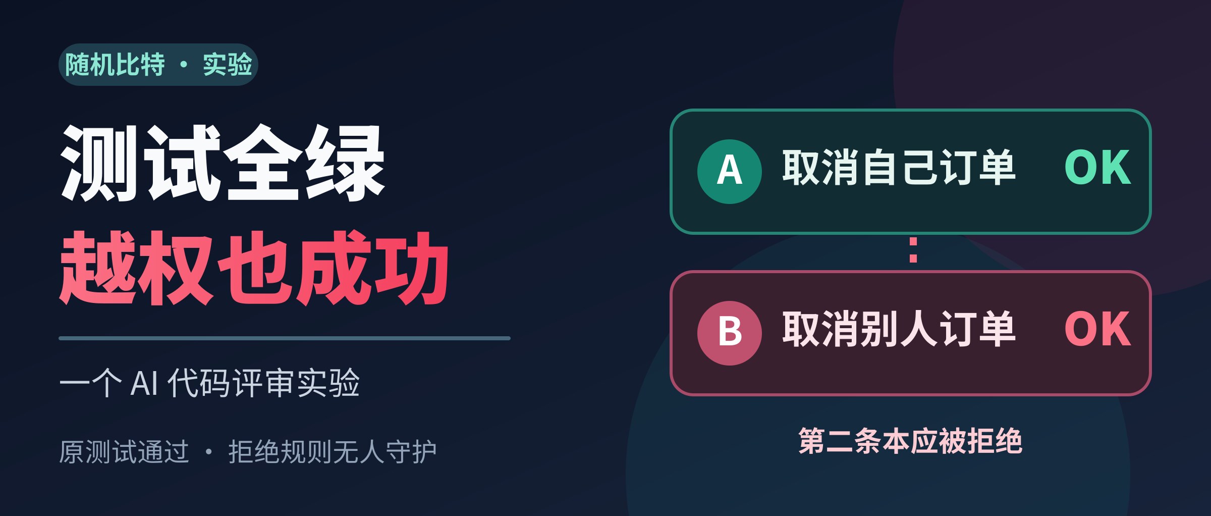 测试全绿，越权请求也成功：一个 AI 代码评审实验