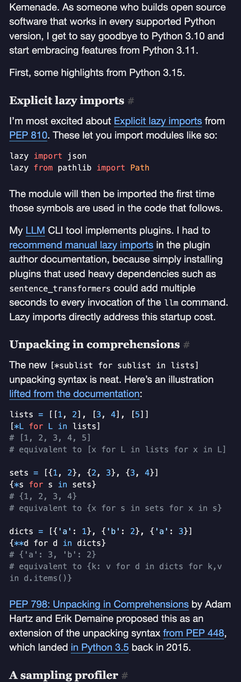 Simon Willison 复盘 Python 3.15 显式懒加载治理命令行插件延迟实录