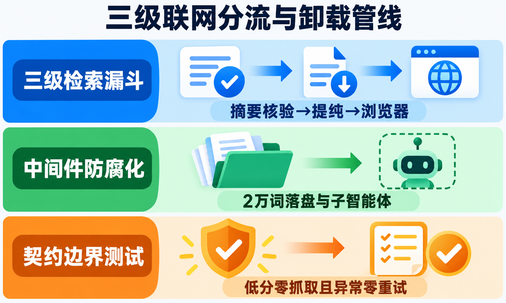 智能体联网三级分流漏斗与上下文防腐化管线